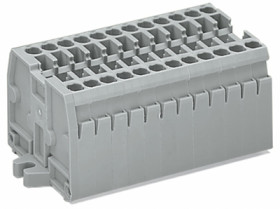 2-wire terminal strip, 2 pole, 0.08-2.5 mm², AWG 28-12, 24 A, 500 V, spring-cage connection, 869-202/000-006