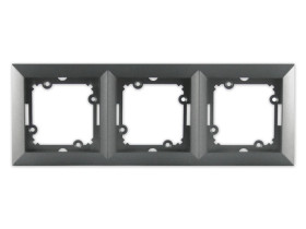 OPAL Ramka potrójna grafitowa Ra-3 Op GR
