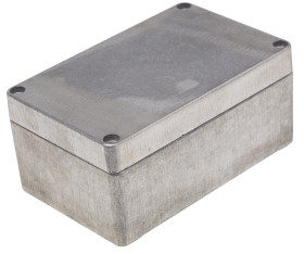 Obudowa Aluminium odlewane szerokość zew. 80 mm długość zew. 125 mm wys. zew. 57 mm RS PRO IP66 Srebrny