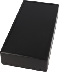 ABS handheld enclosure, (L x W x H) 220 x 110 x 44 mm, black (RAL 9005), IP54, 1599HBKBAT
