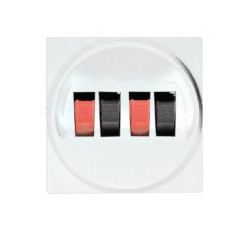 BIURO Gniazdo głośnikowe podwójne białe 25335