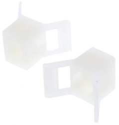 Mocowanie opaski kablowej, 23mm x 13,8 mm, kolor: Naturalny, 100-szt., RS PRO