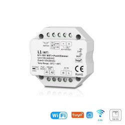 Ściemniacz LED sterownik 0/1-10V Wi-Fi (Tuya) / 2.4GHz / PUSH-DIM 100-240VAC