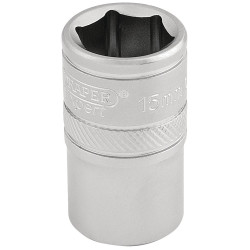 Draper Expert 16605 1/2&quot; Sq. Dr. 6 Point Metric Socket (15mm)
