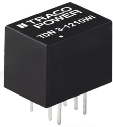 DC converter, 9-36 VDC, 3 W, 2 outputs, ±12 VDC, 82 % efficiency, TDN 3-2422WI