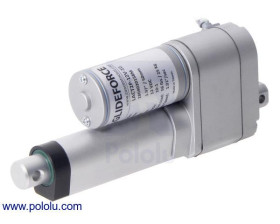 Pololu Glideforce LACT2P-12V-05 Light-Duty Linear Actuator with Feedback: 15kgf, 2" Stroke (1.97" Usable), 1.7"/s, 12V