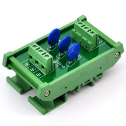 Chunzehui 3 Channels Individual DIN Rail Mount 30V SIOV Metal Oxide Varistor Interface Module, Surge Suppressor Protection SPD B