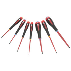 Bahco BE-9888S VDE ERGO&#x2122; Screwdriver Set, 7 Piece SL/PZ