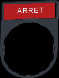 ZBY2104 Legend holder 30x40 mm, for Ø 22-mm devices, with ARRET sign