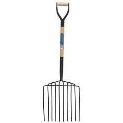 Draper 34227 10 Prong Potato Fork with Wood Shaft and MYD Handle