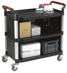 Wozek narzedziowy 3 Level Nie Aluminium, 630 x 424mm, 150kg Load Do lekkich zadań RS PRO