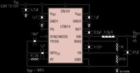 42V, 4A Synchronous Step-Down Silent Switcher with 2.5μA Quiescent Current