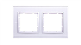 Berker/B.7 Glas Ramka Podwójna Szkło Pozioma Szklana Aluminium Złoty 10126414