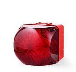 Sygnalizator 240 V AC/DC Multi stroboskopowy Czerwony Podstawa zamontowana LED