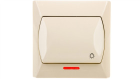 Akcent Przycisk /Światło/ Z Podświetleniem Beżowy Łp-5As/01