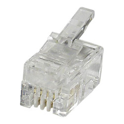 econ connect MPL64 Modular Plug 6P4C straight clear 1pc