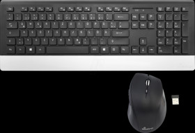 MROS105 Keyboard-/Maus-Kombination, wireless, black/silver