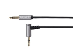 Kabel wtyk kątowy - wtyk prosty jack 3.5 stereo 1.0m Kruger&Matz