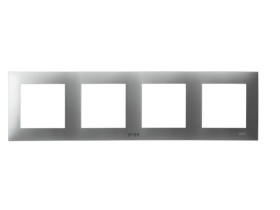 SZAFIR Ramka 4 poczwórna do łączników IP-44 srebro RH-4Z/18 OSPEL