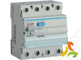 Wyłącznik różnicowoprądowy 3P+N 40A 300mA typ A CFA440J HAGER