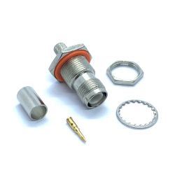 Złącze TNC F-RP gniazdo montażowe zaciskane na kabel H155