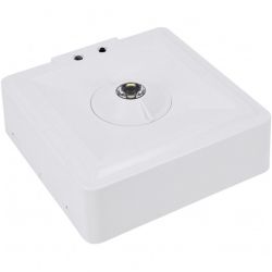 Oprawa awaryjna optyka skupiająca SKALER 3W 158lm IP40 biała kwadratowa Luxmena BEMKO