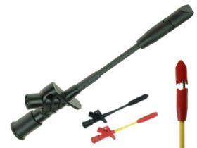 Chwytak pomiarowy; 20.168.2; igiełkowy; 6,6mm; czarny; 159mm; wtykany (gniazdo bananowe 4mm); 10A; 1000V; stal nierdzewna; PA; A