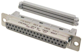 Złącze D-Sub 37-pinowe Żeński Proste Montaż na kablu raster 2.77mm