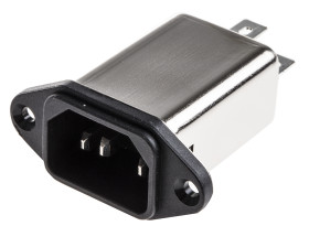 Gniazdo zasilające IEC z filtrem przeciwzakłóceniowymNone 3A C14 Schaffner Montaż na panelu