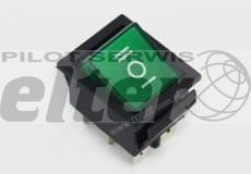 Przeł. kołys. podśw. duży 3-POZ AC zielony