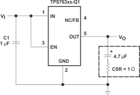 Automotive 150mA, 10V, low-dropout voltage regulator with enable