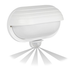 SAMUM. oprawa ogrodowa z czujnikiem ruchu 180st. 1x60W. E27. IP44. z przesłoną. plastik. biała OR-OP-304WE27ZMR