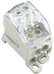 Potential distribution terminal, screw connection, 10-25 mm², 1 pole, 101 A, gray, 1562000000