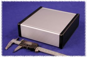 Obudowa; uniwersalna; HM1455T1602; aluminium; 160mm; 165mm; 51,5mm; IP54; naturalny; zdejmowany panel; zaślepki czarne ABS; Hamm