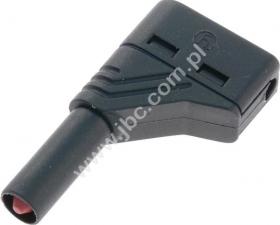 LAS S W SW Wtyk bezp. 4mm kątowy, przyłącze przykręcane., 24A, czarny, Hirschmann, 934098100, LASSWSW