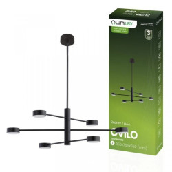 Lampa Sufitowa Wisząca LED 6x GX53 Ścienna Czarna OVILO LUMILED