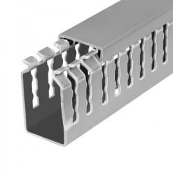 Kanał grzebieniowy 25x40mm szary korytko kablowe z pokrywą NEKU / 2 m /