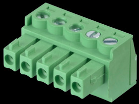 CTB922HE/5 Plug-in screw terminal – 5-pin, 3.81 mm spacing, 0°
