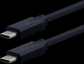 11029077 USB 20-Gbps cable, USB-C to USB-C connector, 240 W, black, 1.5 m