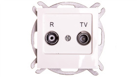 As Gniazdo Antenowe Rtv Przelotowe 10Db Ecru Gpa-10Gp/M/27