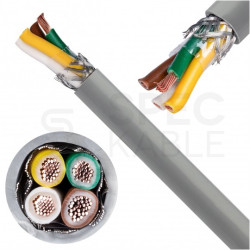 Kabel sterowniczy BiT LIYCY 4x2,5mm2 szary 300/300V ekranowany olejoodporny linka Bitner