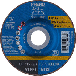PFERD 61740326 PSF STEELOX Cutting Disc 115mm 25pcs for Inox &amp; Steel