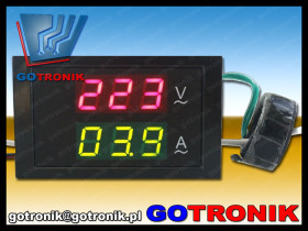 Panelowy miernik prądu i napięcia AC