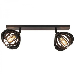 Lampa sufitowa drewno 2xE27 NORA BLACK