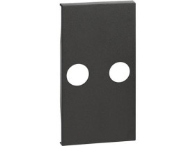LIVING NOW Plakietka gniazda TV - 2 otwory - 2 moduły - czarna KG25M2 LEGRAND