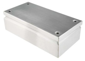 Puszka elektroinstalacyjna, 300 x 150 x 80mm, IP66, kolor Niemalowany, materiał Stal nierdzewna, 0-wejściowa, RS PRO