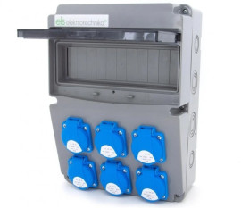 Rozdzielnica budowlana 6*GS 230V, obudowa naścienna, okablowana, niewyposażona, okienko 11M, 11NO600