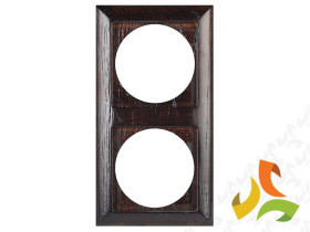 PERŁA Ramka 2 drewniana podwójna wenge natura Ra-2PN ABEX