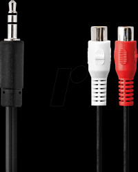 CAGB22250BK02 Nedis Stereo Audio Cable | 3.5 mm Male | 2x RCA Female | Nickel