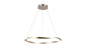 Lampa Wisząca Girona Kolor Piaskowy/Niklowy Metal/Aluminium, Tworzywo...